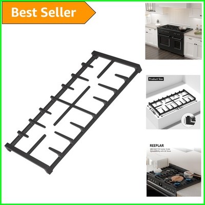 Curved Design 19.6''L Center Grate for GE Gas Range - Cast Iron, Rust-Resistant
