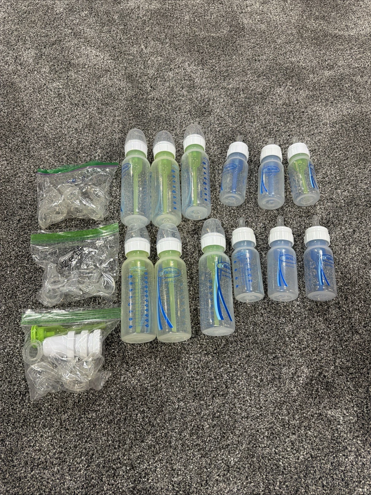 Lot Of Narrow Neck Dr. Brown’s 4 Oz and 8 Oz Anti-Colic Bottles (Lot Of 12)