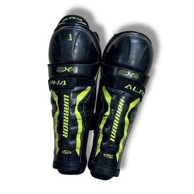 Warrior Alpha QX4 Hockey Shin / Leg Guards Junior JR 12/30CM Black