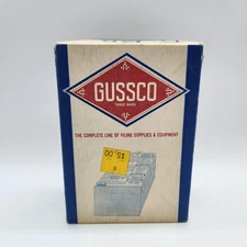 Vintage Gussco 3x5 Index Card File Guides Box Salmon Tab Dividers Office Craft B