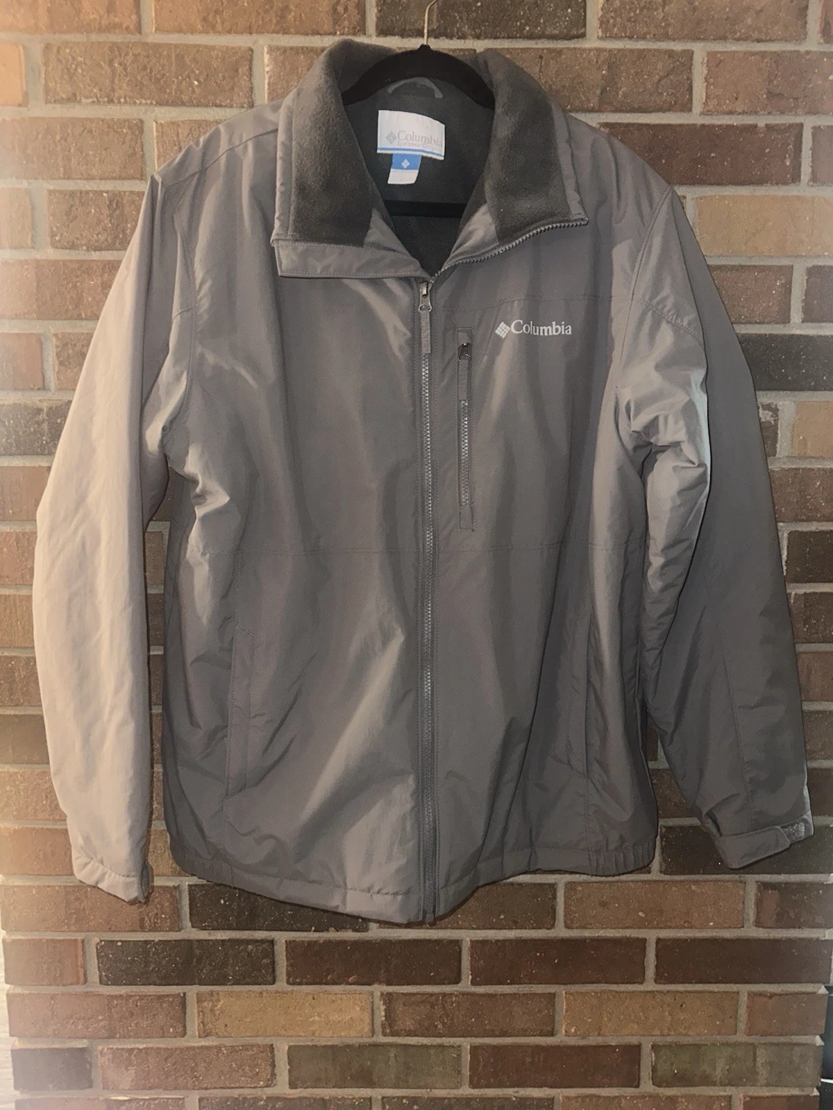 Columbia Men's Northern Utilizer Casual Fleece Lined Windbreaker Gray Jackets