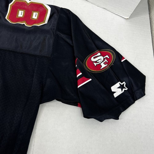 Camiseta deportiva vintage de los 90 Jerry Rice de los 49ers de San Francisco #80 negra talla grande - Imagen 5 de 8