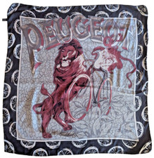 Peugeot Bicycles exclusive -- original vintage 100 silk scarf - made in italy