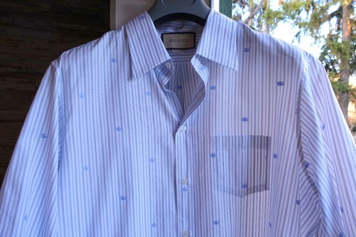 GUCCI SHIRT XL 43 button up interlocking logo short sleeve sleeved cotton xxl - Bild 3 von 13