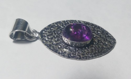 Amethyst Crack Crystal Gemstone Fashion Jewelry Pendent Cts 27 S 1.5 Inch "A4804 - Picture 2 of 5