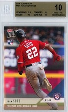 2018 TOPPS NOW MLB #731 JUAN SOTO ROOKIE - BGS PRISTINE 10 TOUGH GRADE!