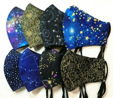 Handmade Cotton Face Mask with Filter Pocket Nose Wire Hospital Approved Design