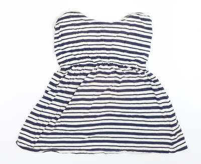 INSIDE Damen T-Shirt blau Baumwollmischung Größe L Herzausschnitt