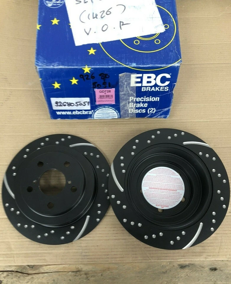 DISCOS DE FRENO TRASEROS EBC X2 266mm se adapta a SUBARU LEGACY II IMPREZA II FORESTER GD728 Foto 3 de 4