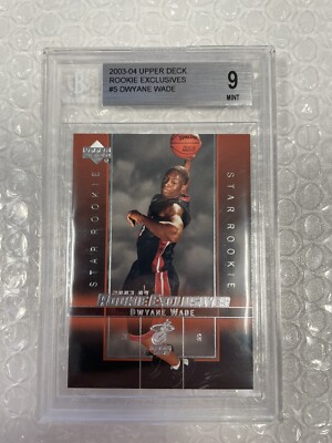Dwayne Wade Rookie Exclusives Upper Deck 2003/2004 #5 BGS 9