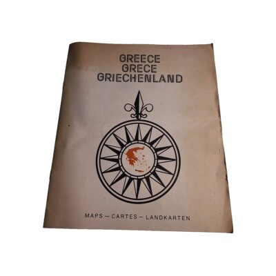 Greece Maps Vintage Paperback Book