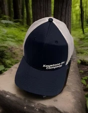 Keystone RV Company Hat Cap Blue White Mesh Fitted Large/XL New Era 39Thirty EUC