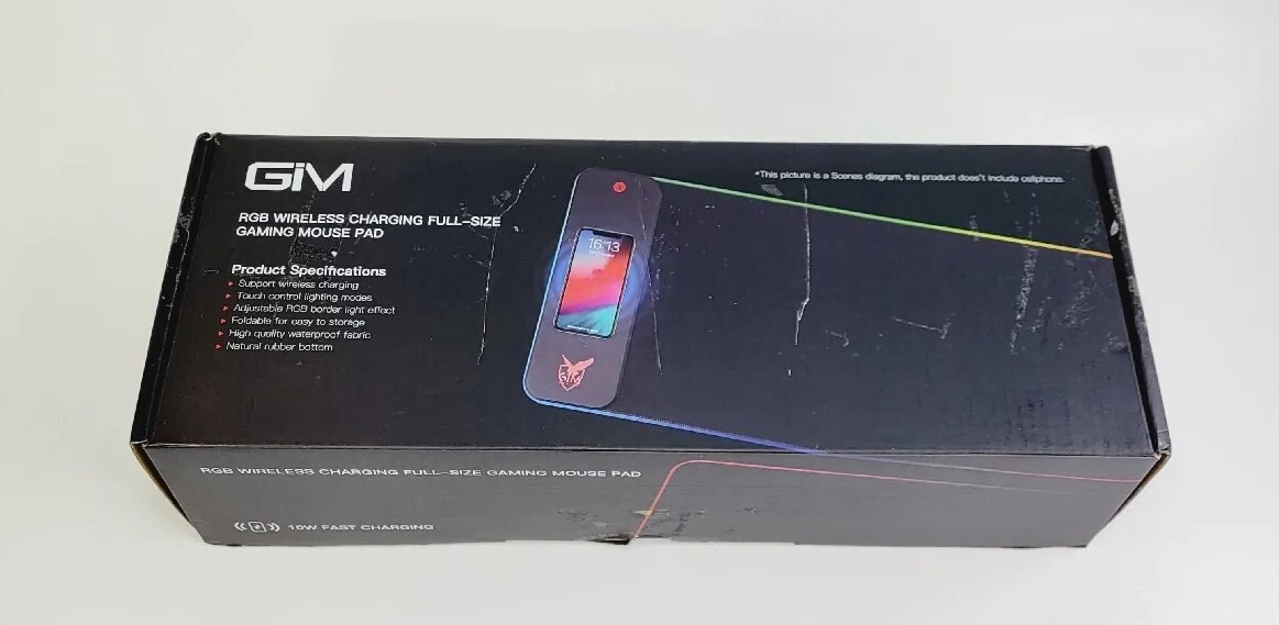 RGB Wireless Charging Full-Size Gaming Mouse Pad with Non-Slip Rubber Base  -image