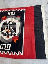 vintage Mexican rug Snake and Eagle 75 x 59