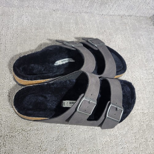 Birkenstock Arizona Unisex Size EU 42 US L11 M9 Shearling Micro Fibre Sandal - Picture 9 of 11