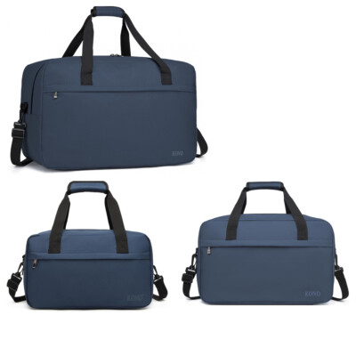KONO Travel Duffel Bag Lightweight Unisex Sports Travel Bag Carry-on Bag Navy