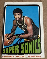 Garfield Heard 1972-73 Topps #98 AUTOGRAPHED SIGNED Card SEATTLE SUPERSONICS RC