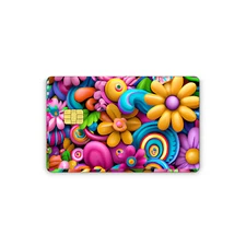 Credit Card Skin Vinyl Decal Summer Flowers