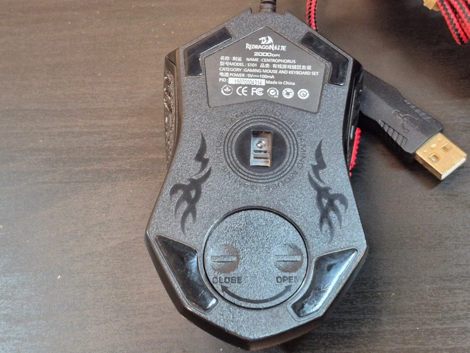 Redragon CENTROPHORUS Wired Gaming Mouse S101 Braided 3200DPI Optical 5 Buttons - Image 4 of 4