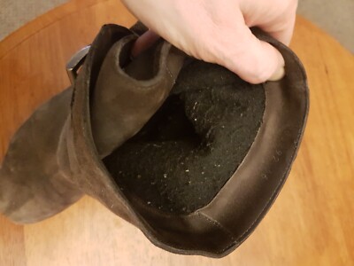 Woman's Black Booties Avenue Giotto Suede Leather - Size 6.5