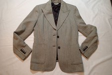 Michael Kors black,WHITE ,stripes BLAZER jacket, Sz 6,TWEED /