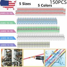 150pcs Solder Seal Sleeve Heat Shrink Butt Wire Connectors Terminals Waterproof