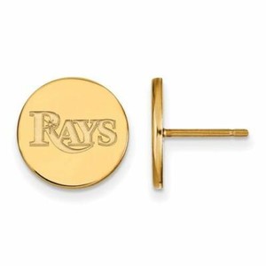 Authentic Gold-plated MLB Tampa Bay Rays Small Disc Post Earrings