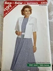 See & Sew by Butterick 6161 Very Easy Misses’ Jacket & Dress Size 16 18 20 22 24