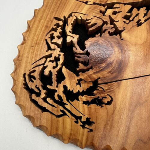 Horses Cowboy And Mountain Etched Wood Wall Plaque 10 X 6.5 Inches Cottagecore - Picture 6 of 8
