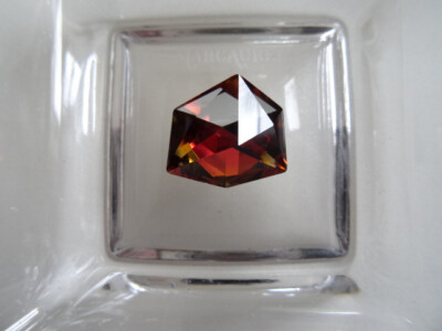 1 Swarovski  TILTED DICE Fancy Stone 27mm CRYSTAL RED COPPER Art. 4933