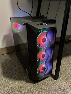 Black Gaming PC with RGB and Glass case, Intel i7, NVIDIA Geforce RTX3070