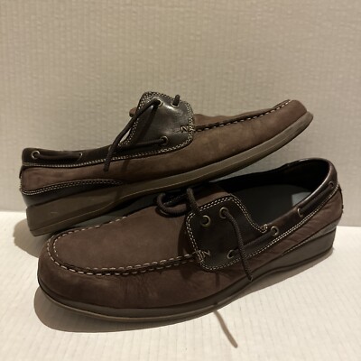 Nunn Bush Men's Lace-Up Casual Boat Shoes Brown Leather Size 11M Lk Nu BR-6  | eBay