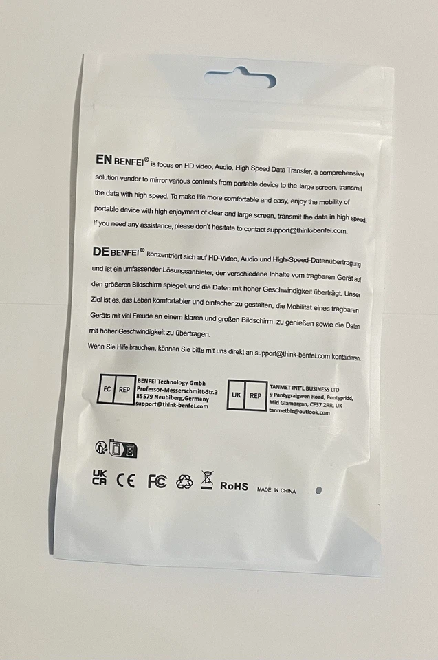 BENFEI DisplayPort to HDMI Adapter DP Display Port Male to HDMI Female Converter - Image 2 of 2