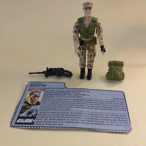 Gi Joe 1988 Repeater With File card