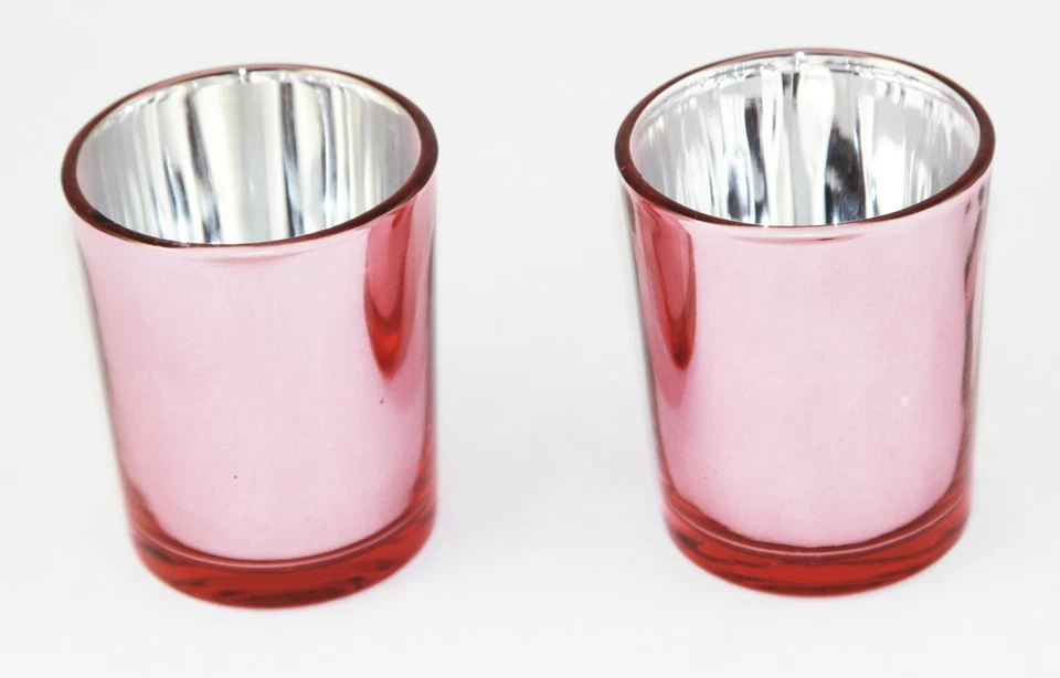 20 Rose Gold Glass Tealight Votive Candle Holder Wedding Party Table Event Decor - Image 2 of 4