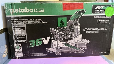 36V MULTIVOLT  10 INCH DUAL BEVEL SLIDING MITER SAW  _ METABO HPT