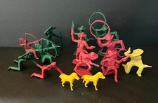 Vintage Tim Mee Cowboys Indians Dogs Excellent Condition