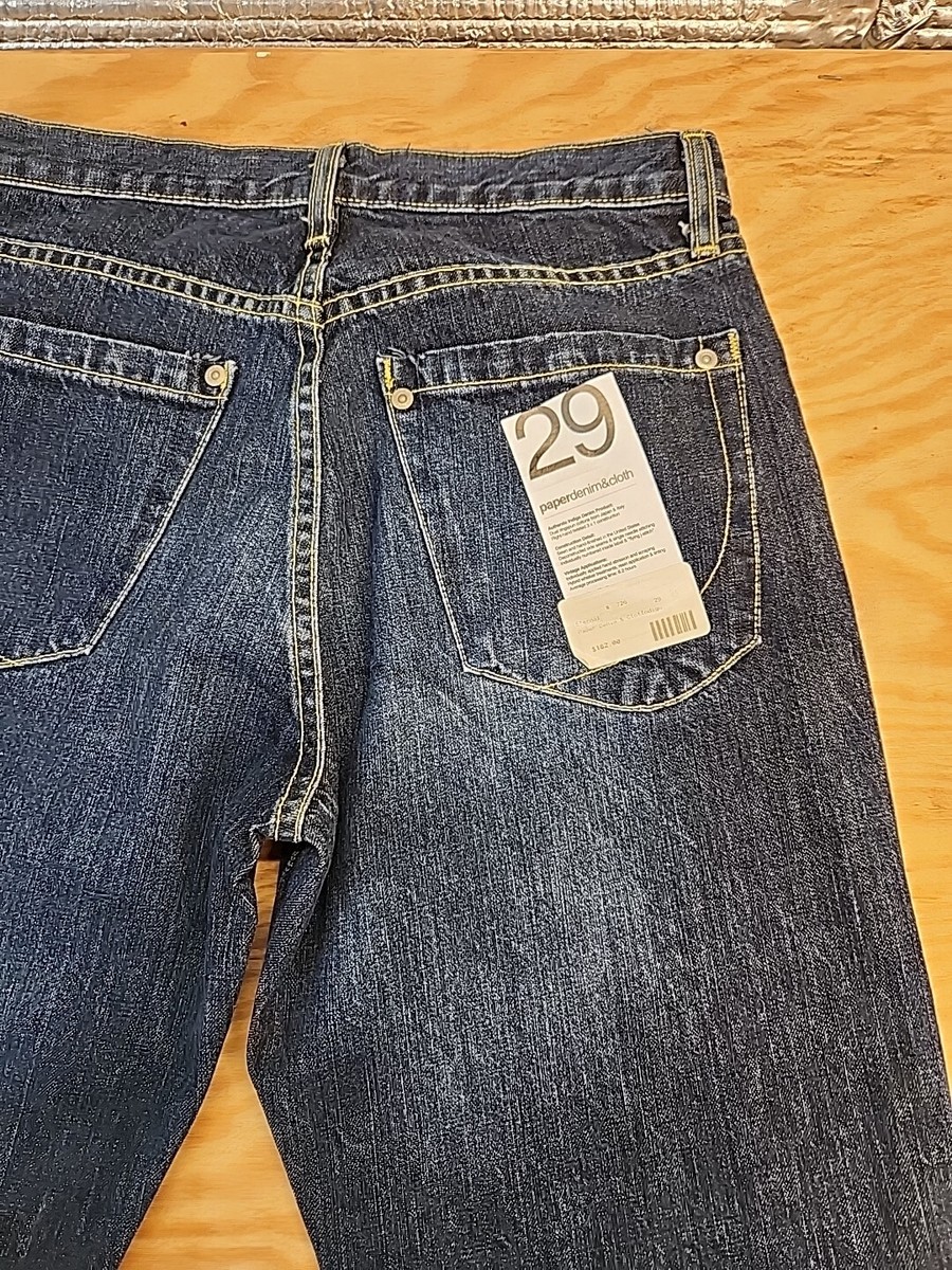 Paper Denim Cloth PDC Blue Denim Jeans Button Fly Light Paper Denim Cloth PDC Blue Denim Jeans Button Fly Light