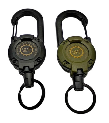 Karabiner Schlüsselanhänger ausziehbar Feder für Schlüssel, Skipass,ID-Karte etc