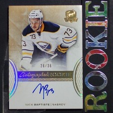 NICK BAPTISTE  /36 RC Auto  2016/17  The Cup  Autographed ROOKIE  #118  Sabres