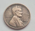 1957 D Lincoln Wheat Penny 1C BN One Cent Coin Circulated But Nice FREE SHI P773