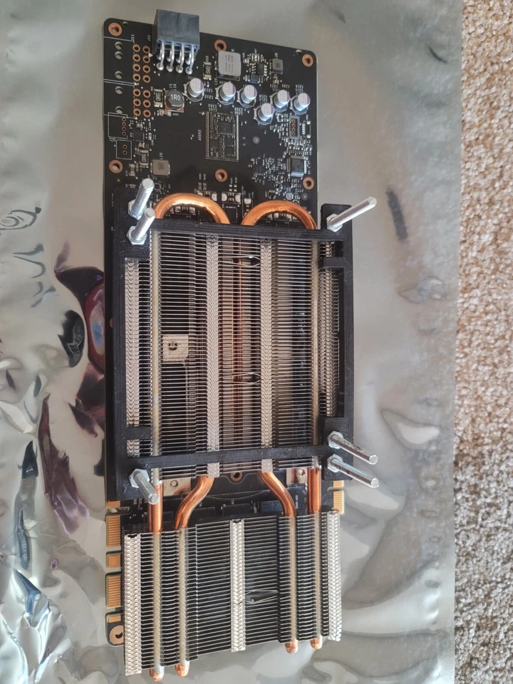 NVIDIA Tesla M40 12GB GDDR5 Graphic Card with custom heatsink and three fans - Image 4 of 4