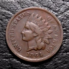 1864 L on Ribbon  Indian Head Cent, Fine. Attractive problem-free coin!