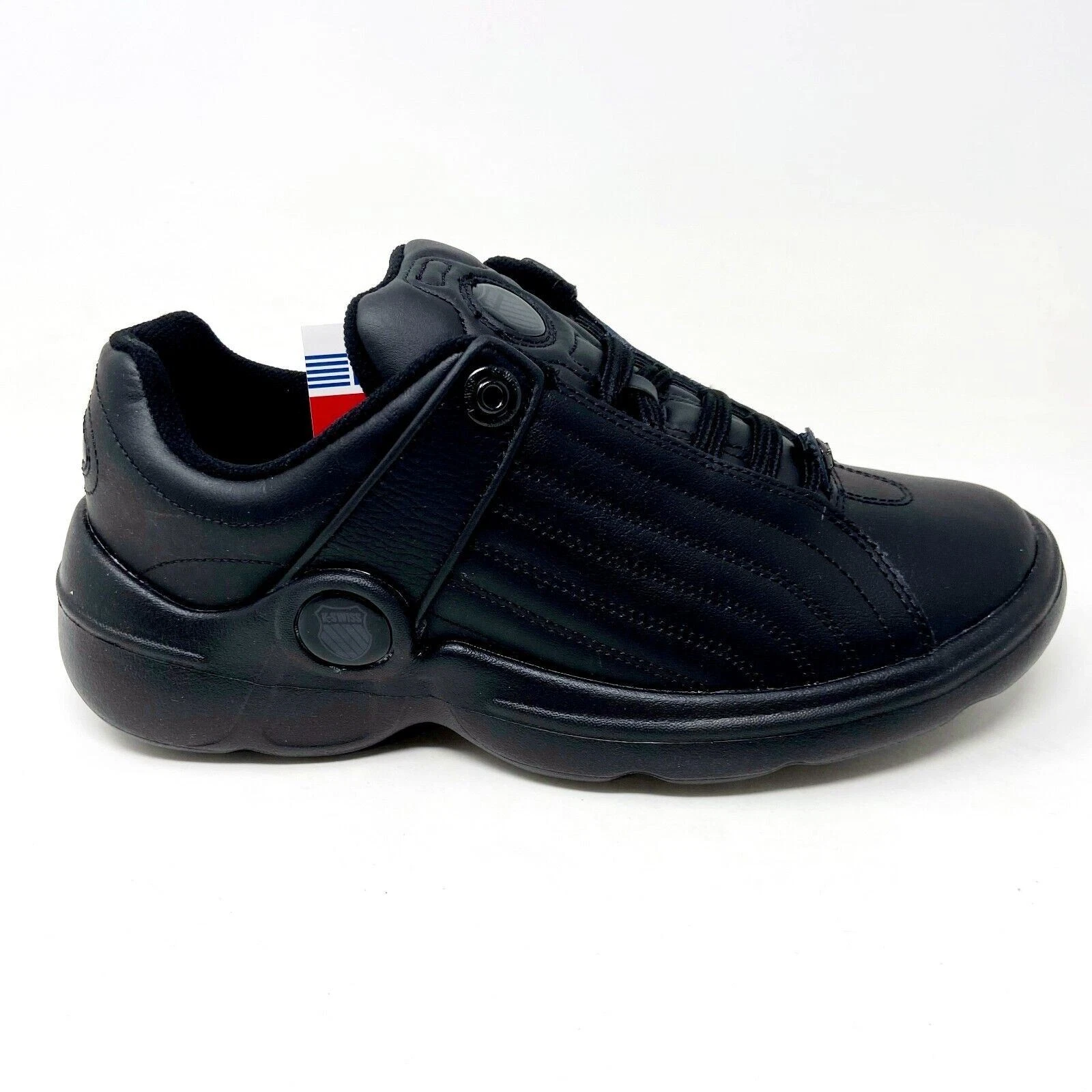 K-Swiss Chilton Triple Black Mens Athletic Shoe Sneakers 00406 001