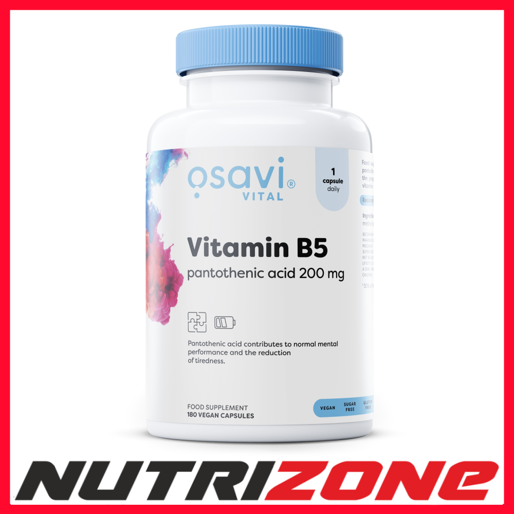 Osavi Vitamin B5 Pantothenic Acid 200mg - 180 vegan caps