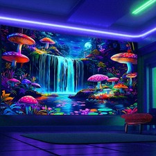 1pc UV Black Light Reactive Glow Tapestry - G...