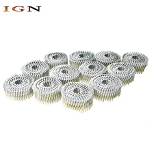 3600Pcs Siding Nails 2"×0.092" 15 Degree Collated Wire Coil Full Round Head US