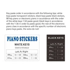 Piano Keyboard Stickers PVC Removable Letters For 88 61 54 49 Key