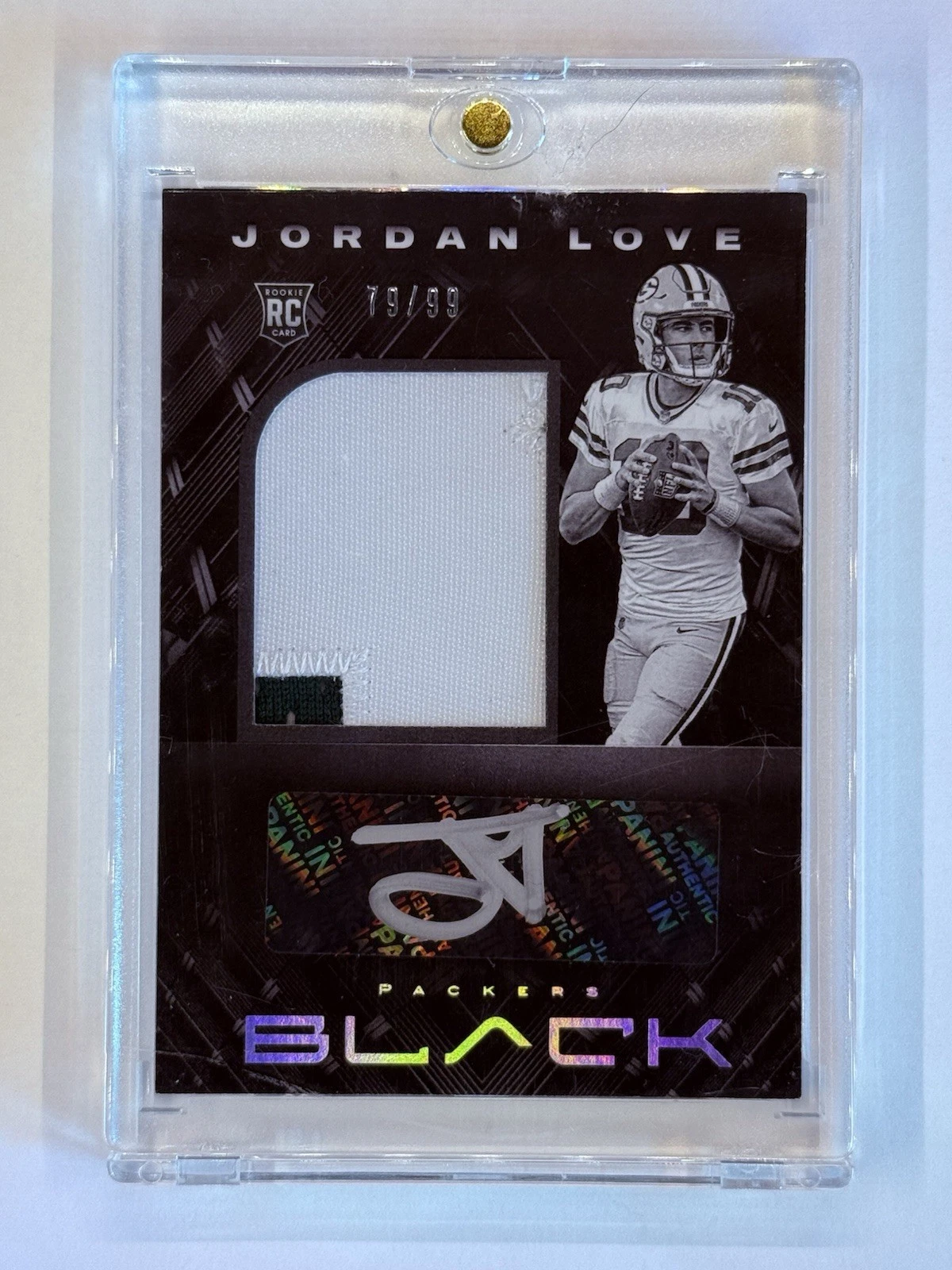 Jordan Love Panini Black #204 Patch Autograph-Silver