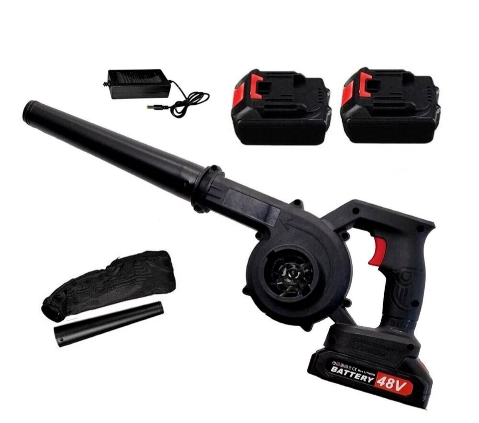 CECARO GROUP Soffiatore Aspiratore a 2 Batterie 48V 2 in 1 senza fili giardino prato foglie